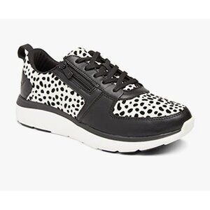 Vionic Womens Remi Spot Sneakers Size 8.5 Black & White Dalmatian Print Comforta